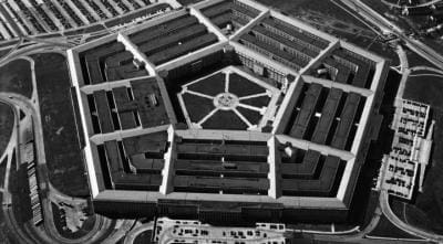 aerial view of the Pentagon